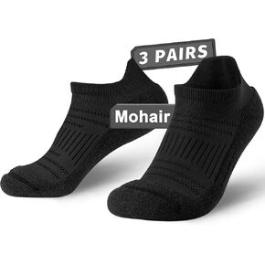 Compression Cushion Socks Ankle Hidden Athletic Running High Performance No Show Anti-Blister with Heel Tab 3 Pairs