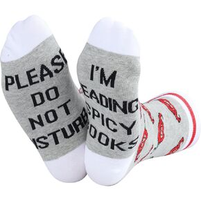 ZJXHPO Spicy Book Reader Sock I’m Reading Spicy Books Novelty Sock Smutty Book Lover Gift Dark Romance Gift