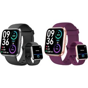 Smart Watches for Men Women, Fitness Watch with Heart Rate/SpO2/Sleep Monitor, Pedometer, IP68 Waterproof for iPhone Android