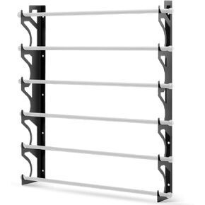 6 Roll Vinyl Roll Holder Metal Vinyl Rack Adjustable Vinyl Holder Wall Mount for Car Wrap Material Transfer Paper Tape Wallpaper Window Film Garage Workshop, Bracket Only