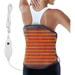 Snailax Heating Pad for Back Pain Relief, FSA HSA Eligible Electric Heat Pad for Period Cramps, Neck, Shoulders, Heated Pad with Adjustable Strap, 6 Heat Levels, Auto Shut Off, 16"x24",Washable,Gifts
