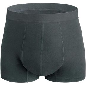 Washable Incontinence Underwear for Men, 2.3 oz Leak Proof Absorbent Incontinence Briefs with Covered Waistband 1 Pack (Dark Gray, L)
