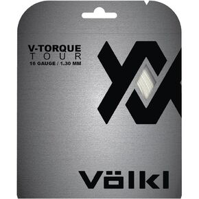 VOLKL V-Torque Tour | Tennis Racquet String | Great Feel, Spin and Control | Co-Polymer String (White, 18, Set)