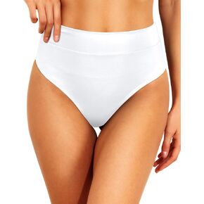 Tempt Me Women High Waisted Cheeky Bikini Bottoms Tummy Control Scrunch Butt Swim Bottom Only