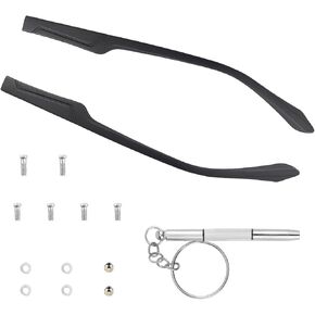 1 Pair Plastic TR90 Glasses Replacement Arms Single Teeth Convex Teeth Universal Glasses and Sunglasses Replacement for Glasses Repair 8mm Width
