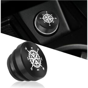 Metal Car Cigarette Lighter Cover Cap with Compass Pattern,Car Cigarette Lighter Plug Cover for Car Decorations & Dusting,Universal Stylish Car Accessories for Most Cars,SUVs,Trucks