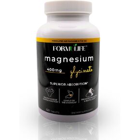 Magnesium Glycinate 400mg - 120 Tablets, Magnesium Bisglycinate Supplement for Stress Relief, Calm, Cramps, Restful Sleep, Support Nerve Function | Vegan, Non-GMO, Made in USA