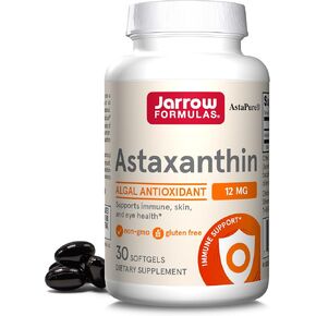 Jarrow Formulas Astaxanthin 12 mg, Dietary Supplement, Antioxidant Support for Immune and Eye Health, 60 Softgels, 60 Day Supply