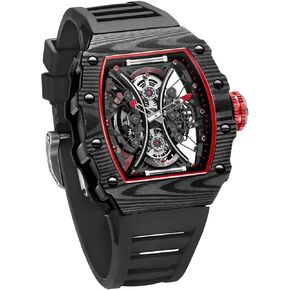 FEICE Men's Automatic Wrist Watch Sapphire Crystal Japanese Movement Skeleton Mechanical Watch Waterproof Sports Wristwatch - FM602