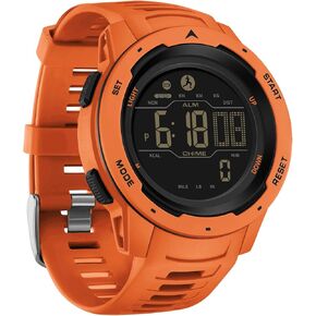 findtime Men's Digital Watch Waterproof Pedometer Watches Sport Watch Step Counter Calorie Military Watch with Stopwatch Alarm LED Backlight Countdown