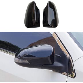 ruihe 2pc ABS Rearview Mirrors Cover Trim Fit for Toyota Corolla 2014-2018，C-HR 2018-2021，Avalon 2013-2018，Venza 2013-2016 /It's not a substitution (BLACK)