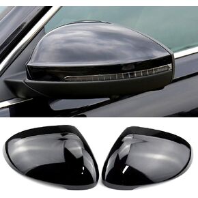 Carbon Mirror Cover Caps For VW Passat B8 Variant Side Mirror Covers Caps 2016 2017 2018 2019 (Bright black)