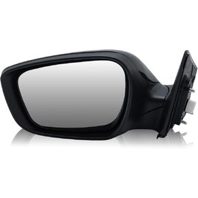 Passenger Side Mirror Compatible With 2011 2012 2013 Hyundai Elantra Mirrors With Power Heated Manual Folding Without Turn Signal Light Black Right Replace#HY1320179(5Pins)