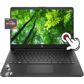 2022 Newest HP 17.3'' HD+ Touchscreen Laptop Business Computer, AMD Ryzen 5 5500U Hexa-Core (up to 4.0GHz), 16GB RAM, 1TB SSD, HDMI, Bluetooth 5, Webcam, Windows 11 w/ 3in1 Accessories, Silver