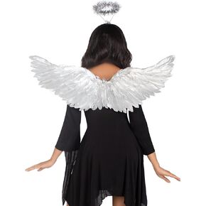 Leg Avenue girls 2 Pc Metallic Angel Wings and Tinsel Halo HeadbandHalloween Costume