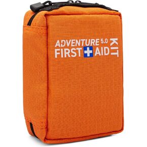 مجموعة الإسعافات الأولية Adventure 5.0، غلاف طارد للماء - مجموعة الإسعافات الأولية للتخييم والمشي لمسافات طويلة والرياضات الخارجية والمغامرة والسفر وركوب الدراجات - مجموعة أساسيات المغامرة المكونة من 130 قطعة