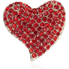 Just Follow Heart Pin Brooch Crystal Rhinestone Heart Brooch Love Pin for Women Valentine's Day Birthday Anniversary Wedding Party Bridal Gifts Clothes Accessories in Kuwait