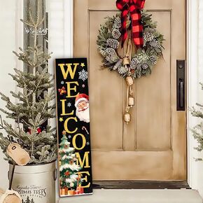 Christmas Snowman "Baby It’s Cold Outside" Porch Sign 31.5" Rustic Welcome Sign for Front Door Farmhouse Style Standing Porch Decoration