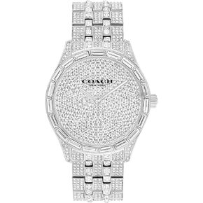 Coach Brooks Men's and Women's Quartz Watch, 2H Movement, Stainless Steel Bracelet, Water-Resistant to 3ATM - Timeless Elegance, 38mm