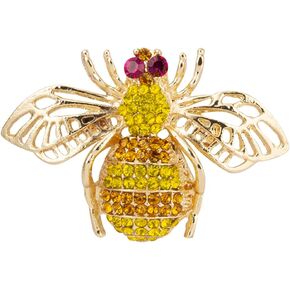 A N KINGPiiN Amber Honey and Fuchsia Stone Studded Lapel Pins Men and Women