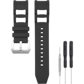 26mm Watch Band Compatible with Invicta, Soft Silicone Rubber Replacement Wrist Strap for Invicta Russian Diver Watch Straps