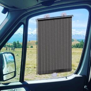 2PCS Car Side Window Sun Shade Black Auto Front Rear Side Window Sun Shades Stretchable Heat Insulation Car Curtains for Baby Kids Lover Parent, Suitable for Most Cars, SUV (15.9" x 24.4")