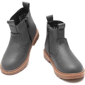 kkdom Boys Girls Waterproof Outdoor Side Zipper Comfort Chelsea Ankle Boots(Toddler/Little Kid/Big Kid)