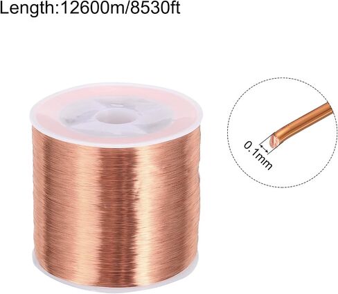 MECCANIXITY 0.4mm Magnet Wire 558ft Enameled Copper Wire Enameled Magnet Winding Wire Coil 200g 155C for Transformers Inductors in Saudi Arabia
