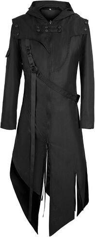 Men's Retro Steampunk Victorian Jacket Medieval Tailcoat Gothic Renaissance Frock Halloween Costume(M,Z3074) in Saudi Arabia