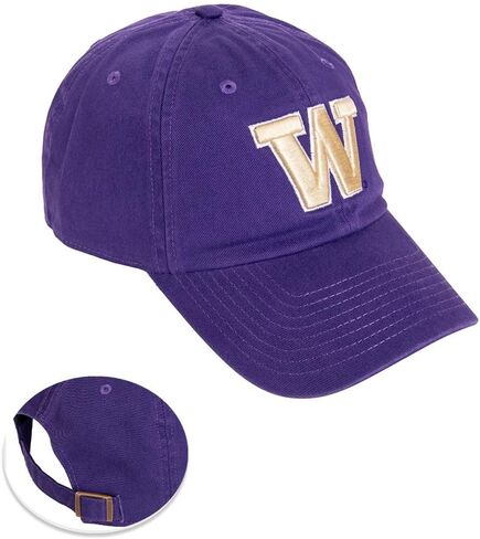 قبعة بيسبول جامعة صبار الصحراء بواشنطن U of W UW Huskies Husky حافة قبعات مطرزة قبعة قابلة للتعديل بحزام قماش للبالغين (نمط C1) أبيض in Saudi Arabia