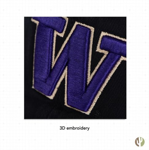 قبعة بيسبول جامعة صبار الصحراء بواشنطن U of W UW Huskies Husky حافة قبعات مطرزة قبعة قابلة للتعديل بحزام قماش للبالغين (نمط C1) أبيض in Saudi Arabia