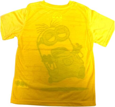 تي شيرت للأطفال مطبوع عليه وجه مضحك من Minions Dave، تي شيرت مرح وملون، بأكمام قصيرة صفراء مريحة وأنيقة in Kuwait