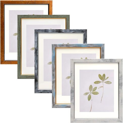 مجموعة إطارات صور Fixwal مقاس 8 × 10 مكونة من 5، إطار صور عتيق، إطار صورة ريفي قديم مع زجاج مقسى، فن زخرفي على الجدران ووضع الطاولة in Kuwait