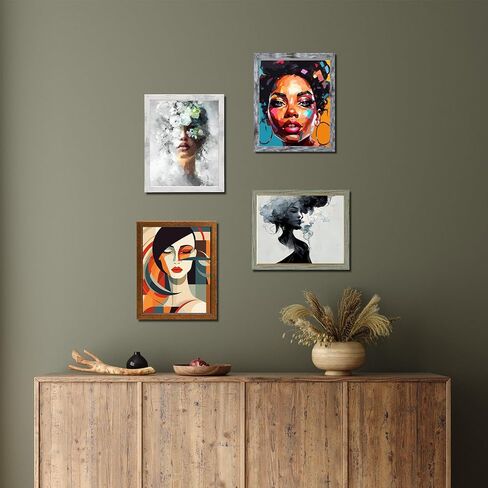 مجموعة إطارات صور Fixwal مقاس 8 × 10 مكونة من 5، إطار صور عتيق، إطار صورة ريفي قديم مع زجاج مقسى، فن زخرفي على الجدران ووضع الطاولة in Kuwait