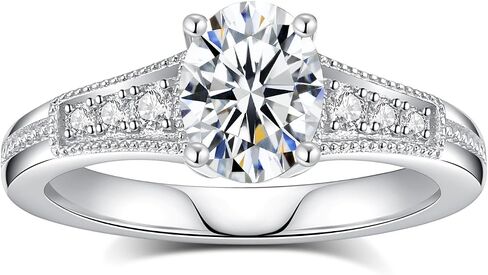 Moissanite Rings for Women Different Cut D Color VVS1 Moissanite Engagement Ring S925 Sterling Silver Ring Promise Wedding Rings for Wedding Anniversary in Kuwait