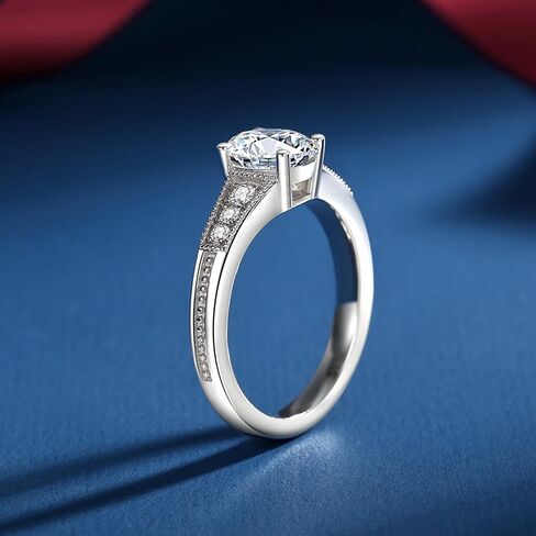 Moissanite Rings for Women Different Cut D Color VVS1 Moissanite Engagement Ring S925 Sterling Silver Ring Promise Wedding Rings for Wedding Anniversary in Kuwait