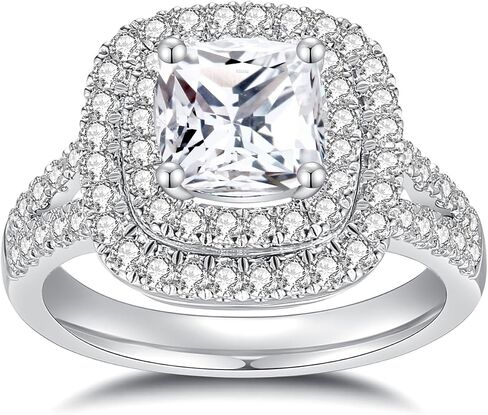 Moissanite Rings for Women Different Cut D Color VVS1 Moissanite Engagement Ring S925 Sterling Silver Ring Promise Wedding Rings for Wedding Anniversary in Kuwait