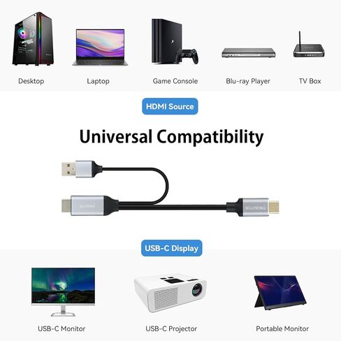 ELUTENG 8K HDMI موسع كابل 2 حزمة 8K @ 60 هرتز HDMI ذكر إلى أنثى تمديد الحبل 1FT عالية السرعة HDMI 2.1 4K @ 120 هرتز محول متوافق مع Xbox PS5 PS4 Roku TV Stick Blu Ray Player HDTV in Saudi Arabia