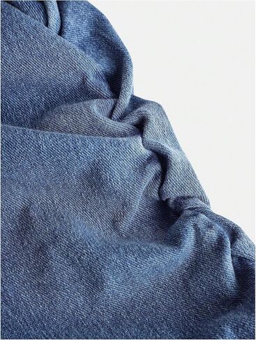 Floerns Girl's Ruched Strapless Tube Top Bowknot Denim Dress Cute Tiered Dress in Saudi Arabia