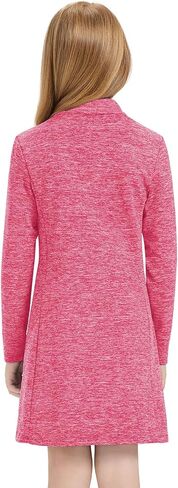 Soneven Girls Fleece Sweatshirts Winter Dresses Half Zip Thermal Pullover Dress Athletic Sweatshirts with Thumbholes in Kuwait