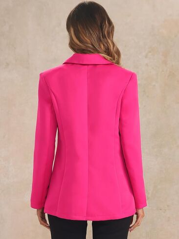 Allegra K Casual Blazers for Women's Long Sleeve Lapel Open Front Button with Pockets Work Blazer Jackets in Saudi Arabia