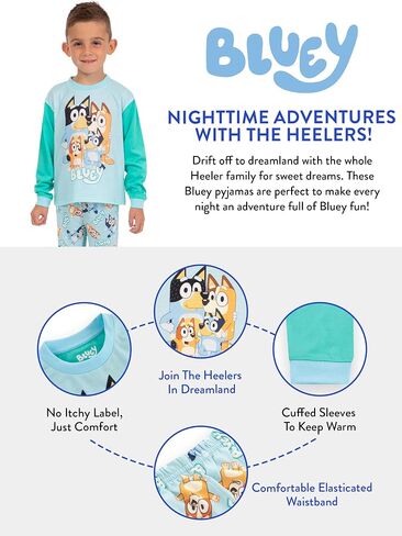 Bluey Boys Pajamas | Bingo Boys' Pajama Sets | Long Sleeve Boys Pajamas in Saudi Arabia