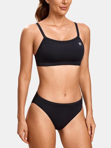 SYROKAN Women's Athletic Training Two Piece Swimsuit Bikini Sets Bathing Suit Racerback Sporty Swimwear in Kuwait