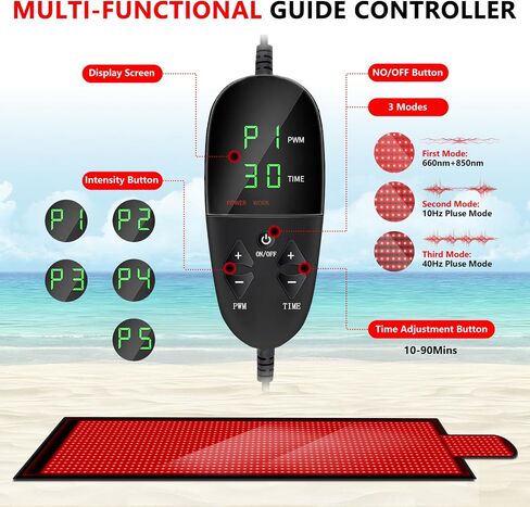 Red Light Therapy for Body, 2024 Upgrade 84.6" x 33.4" Extra Large Size Red Light Therapy Mat Pad Near Infrared 660nm 850nm, 1400 LEDs Red Infrared Light Device Mat with 3 Red Light Modes and Timer in Saudi Arabia