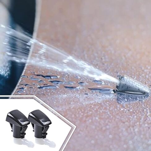 قطعتان من غسالة الزجاج الأمامي للسيارة، فوهة فتحة واحدة، قطع غيار سيارات صغيرة محمولة، متوافقة مع موديلات جيب جراند شيروكي، دودج جراند كارافان، دودج دورانجو (أسود #902) in Kuwait