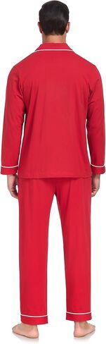 COLORFULLEAF Men's Pajama Sets 100% Cotton Soft Breathable Long Sleeve Mens Sleepwear in Kuwait