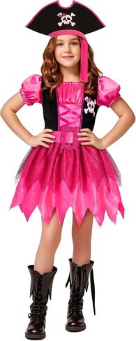 Girls Pirate Costume Kids with Accessories Halloween Party Dress Up in Kuwait