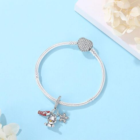 Nbsameng S925 Sterling Silver Charms Bead Compatible for Pandora Bracelets and Necklaces, DIY Jewelry for Women, Lucky Cat & Carp Flag & Cherry Blossom in Saudi Arabia