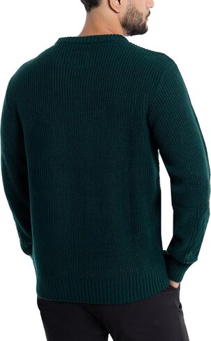 X RAY Mens Crew Neck Sweater, Cable Knit Crewneck Pullover Sweaters for Men in Kuwait