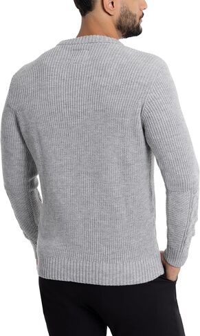 X RAY Mens Crew Neck Sweater, Cable Knit Crewneck Pullover Sweaters for Men in Kuwait